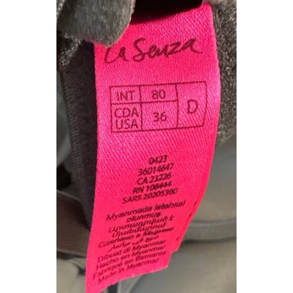 La Senza Obsession Plunge Bra Green Lace Overlay Size 36D Adjustable Straps - Picture 7 of 7